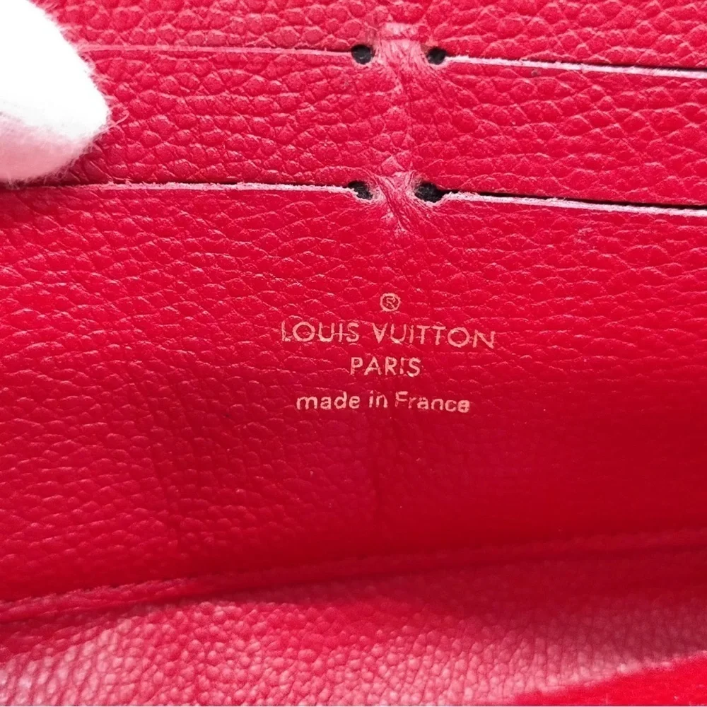 Authentic Louis Vuitton LV Zippy Wallet Zippy Wallet Red Monogram Empreinte ❤️ - Picture 5 of 8